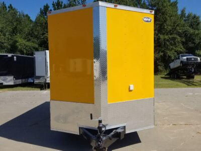 Freedom Trailers 7x16 TA Trailer - Yellow, Side Door, Extra Height, 5K Axles, Electrical, Concession, Finished Interior - Image 15