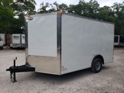 South Georgia Cargo 8.5x12 SA Trailer - White, Ramp, Side Door - Image 2