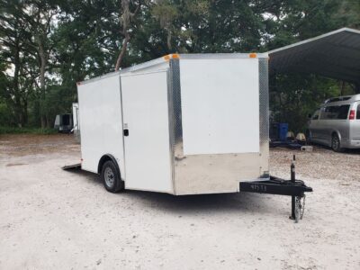 South Georgia Cargo 8.5x12 SA Trailer - White, Ramp, Side Door - Image 13