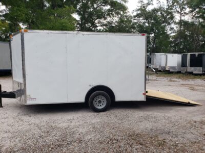 South Georgia Cargo 8.5x12 SA Trailer - White, Ramp, Side Door - Image 3