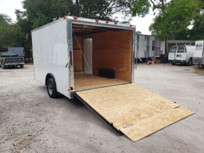 South Georgia Cargo 8.5x12 SA Trailer - White, Ramp, Side Door - Image 5