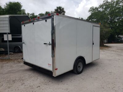 South Georgia Cargo 8.5x12 SA Trailer - White, Ramp, Side Door - Image 10