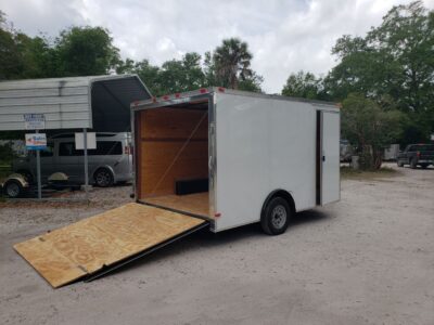 South Georgia Cargo 8.5x12 SA Trailer - White, Ramp, Side Door - Image 9