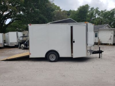 South Georgia Cargo 8.5x12 SA Trailer - White, Ramp, Side Door - Image 11