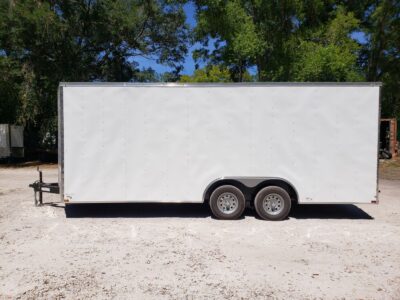 Quality Cargo 8.5x20 TA Trailer - White, Ramp, Side Door, D-Rings, Extra Height - Image 5