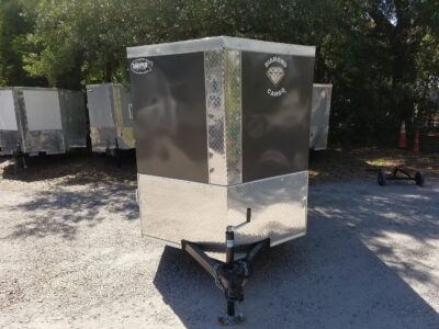 Diamond Cargo 5x8 SA Trailer - Charcoal Gray, Ramp, Side Door - Image 19