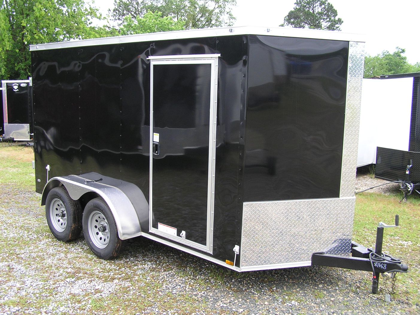 6x12 TA Trailer - Black, Barn Doors, Side Door, Extra Height | Snapper ...