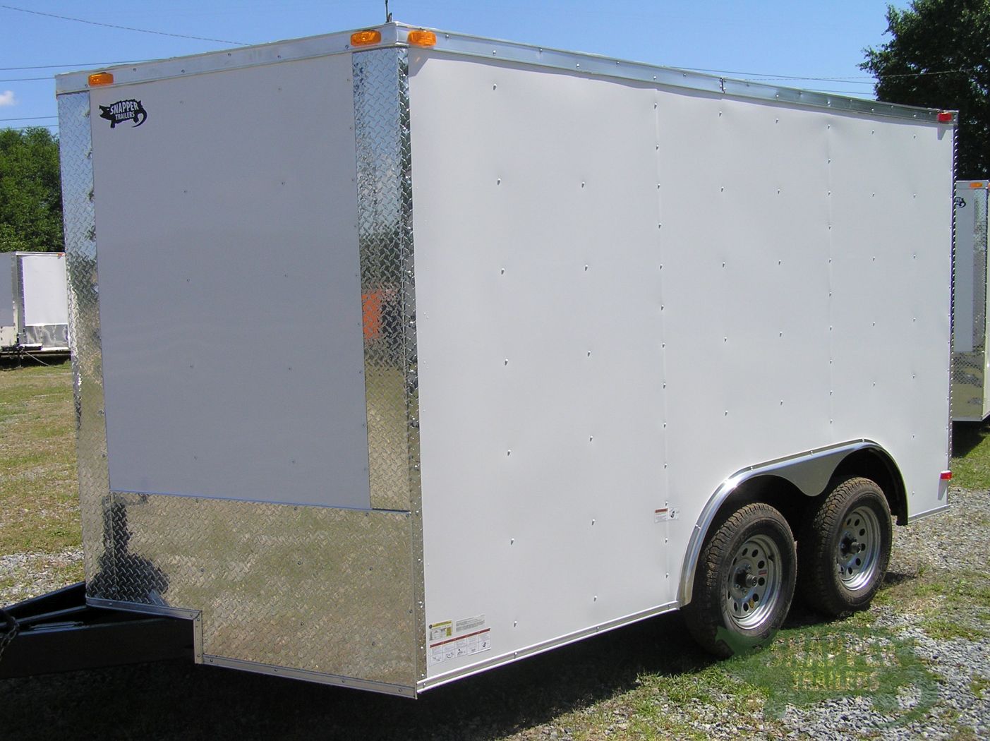 X Ta Trailer White Ramp Side Door Snapper Trailers